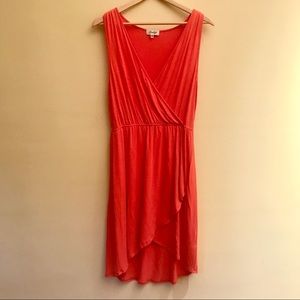 Avaleigh Tomato Red Jersey High-Low Dress